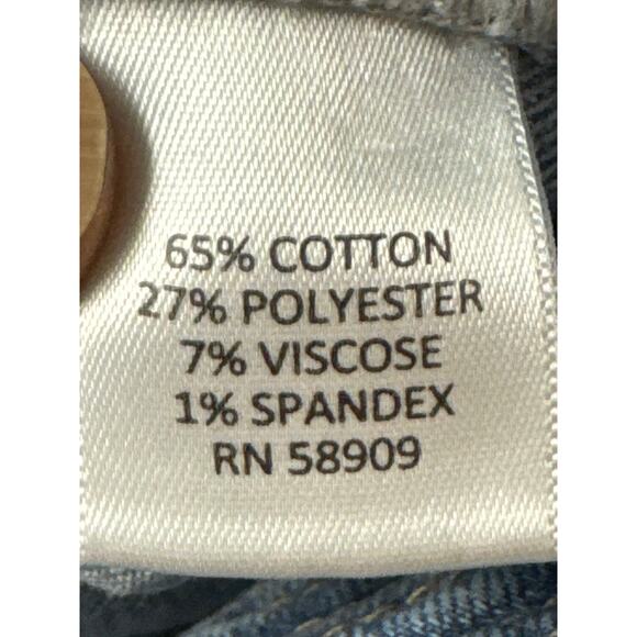 Chelsea & Violet Women’s Crop Straight Leg Button Fly Blue Denim Jeans Size 27 - Picture 7 of 8
